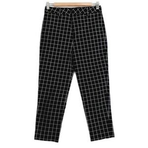 SHOJO | Crop Pants Neutral Window Pane Check Pattern Sz S